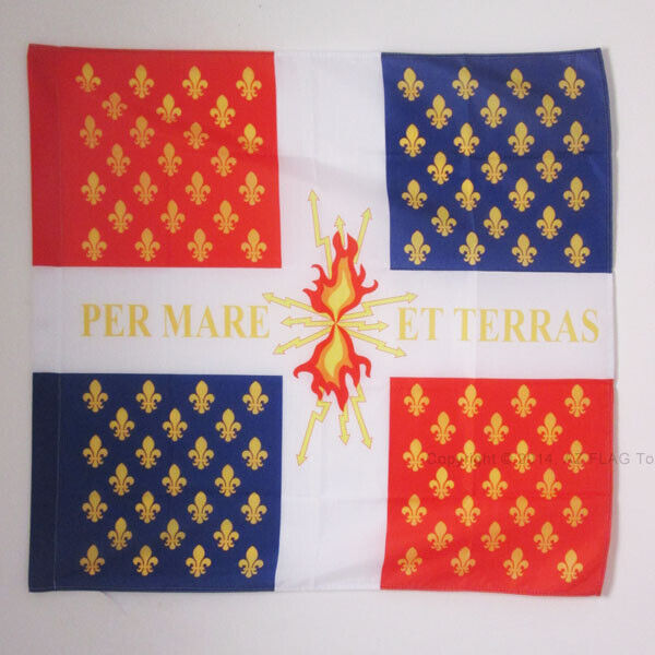 BANDIERA COMPAGNIE FRANCHE DI MARINA 90x90cm - BANDIERA REGNO DI FRANCIA 90 x 90