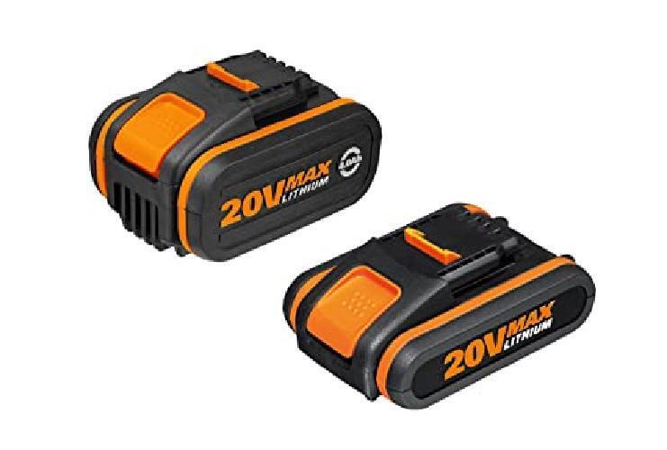Worx Wx3605 Set Batterie al Litio Worx Power Share 20V, 1.Batteria 2.0Ah + 1.Bat