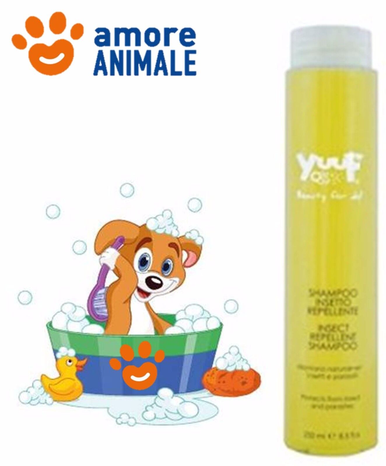 Yuup Shampoo Repellente agli insetti 250 Ml - per cani e gatti