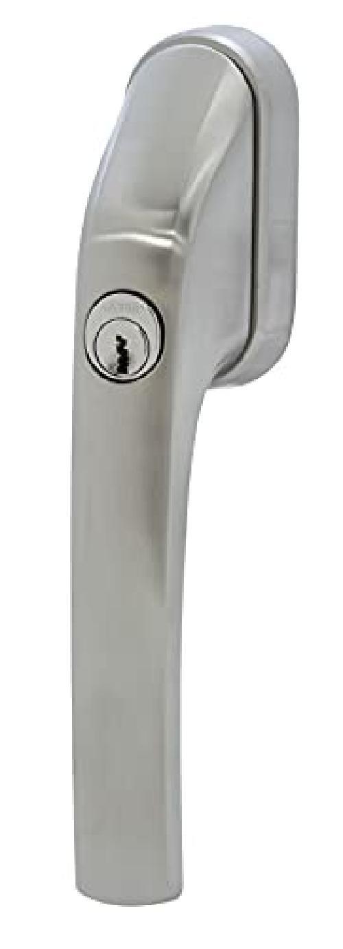 Abus Fg300 Al0089 Maniglia con Blocco Antifurto, Serratura a Spinta con Cilindro