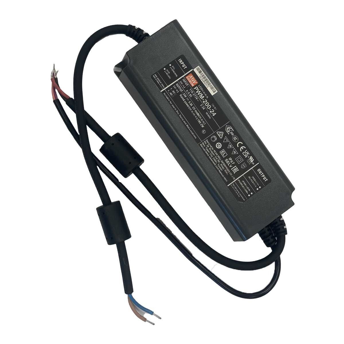 Alimentatore Led Meanwell PWM-200-24 Dimmerabile 200W 24V 8,3A IP67 Dimming 3