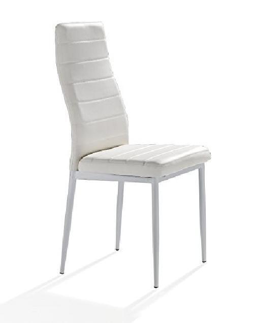 Wink Design,Bridgeport, Set 4 Sedie, finta pelle, Bianco