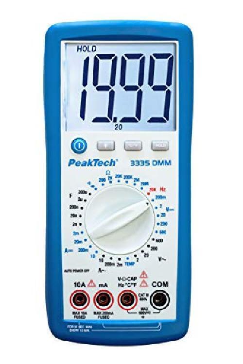 PeakTech 3335  Multimetro digitale, con Schermo LCD extra-large, Multimetro por