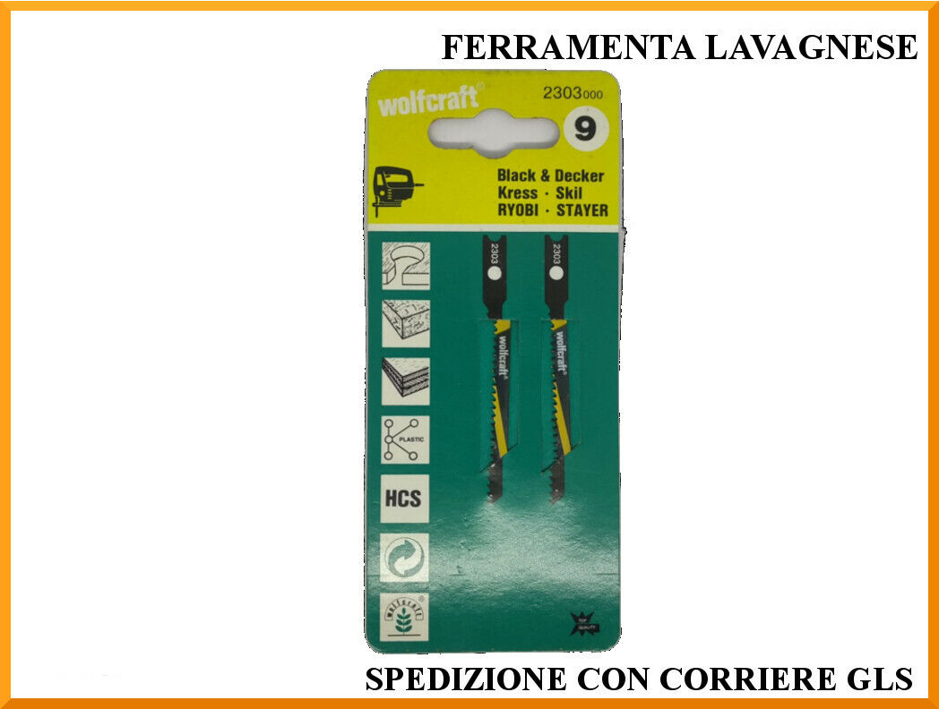 Lame attacco Black & Decker/Ryobi/Stayer/Kress/Haager seghetto alternativo 2303