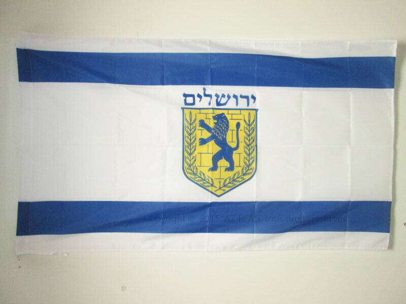 BANDIERA GERUSALEMME 150x90cm - BANDIERA GERUSALEMME IN ISRAELE 90 x 150 cm foro