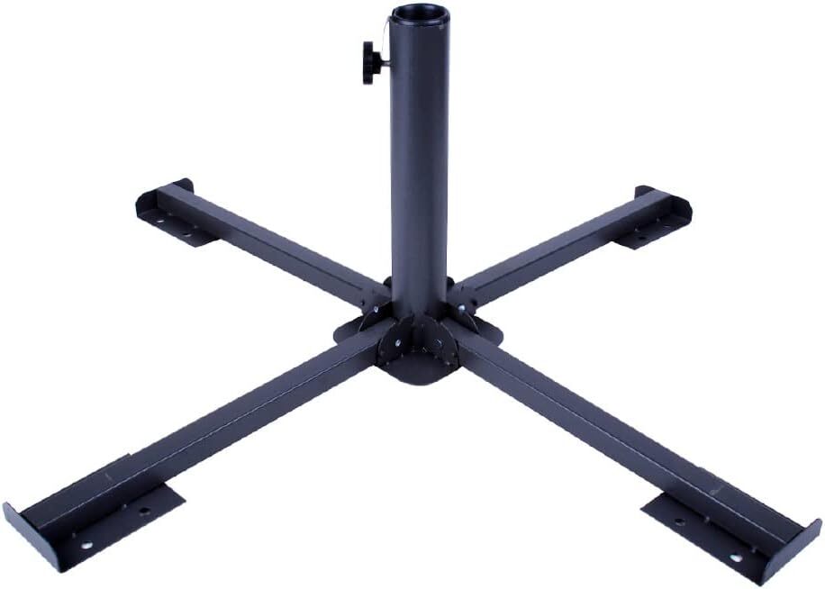 Aktive 53991 - Base ombrellone Pieghevole di Metallo 86x86x34 cm - Nero