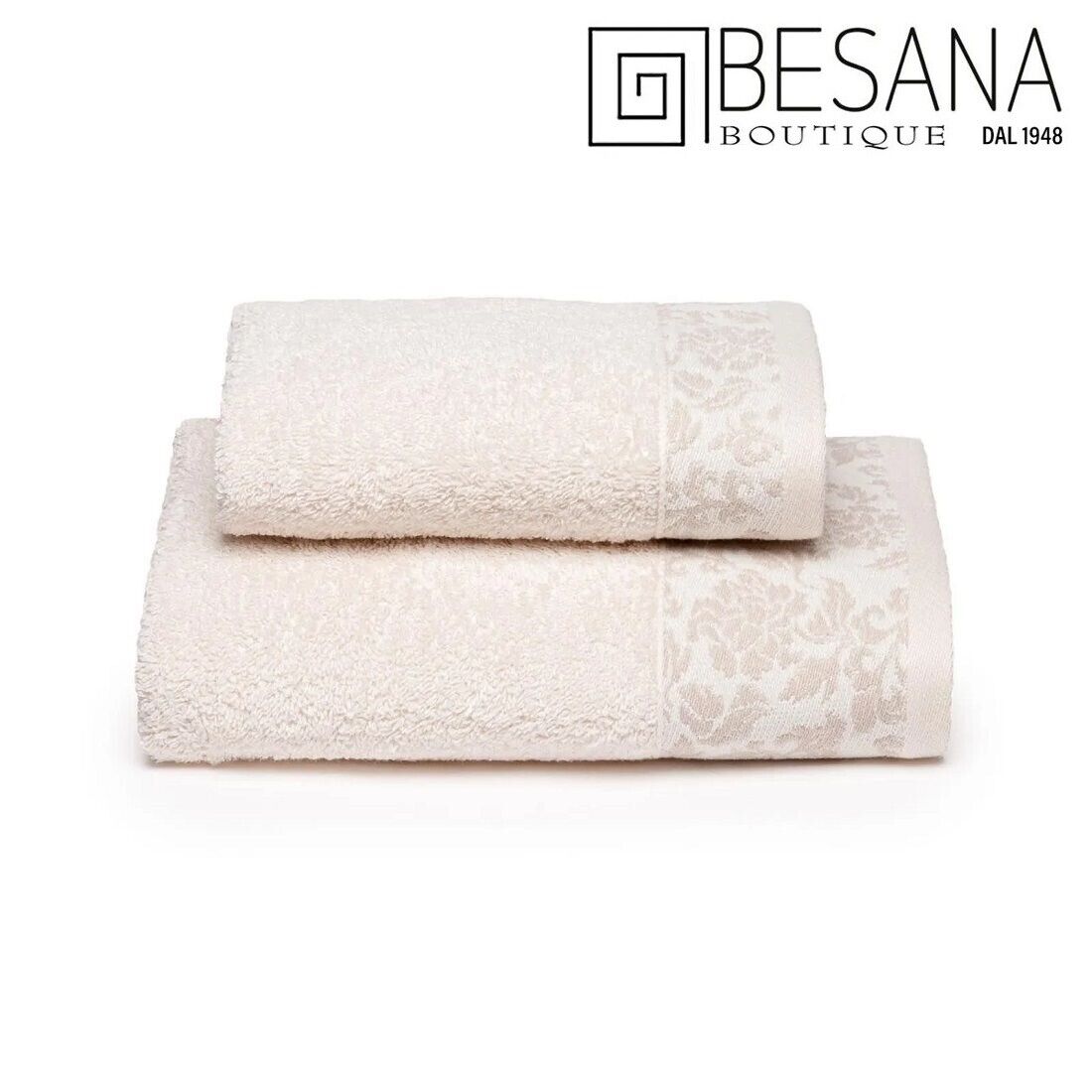 Asciugamano Con Ospite Besana By Caleffi Articolo Decor Vaniglia