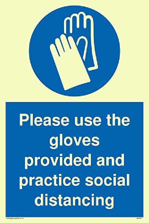 Viking Signs Please use the gloves provided and practice social distancing sign