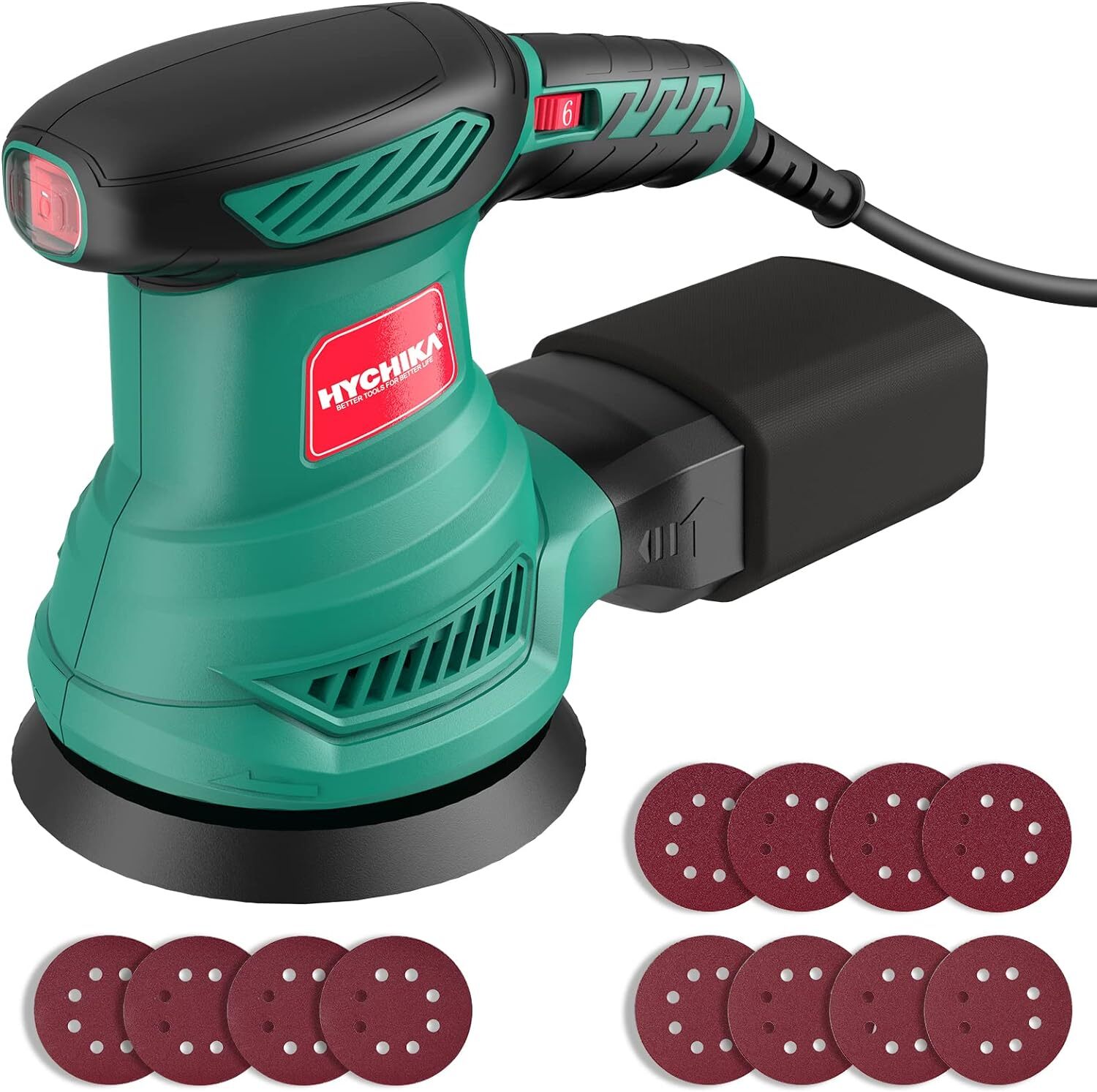 Levigatrice Orbitale 300W, HYCHIKA 6 Velocità