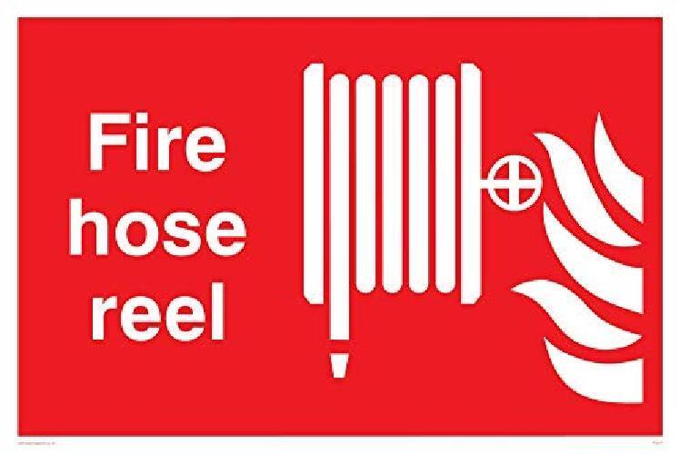 Viking Signs FV347-A4L-3M Cartello "Fire Hose Reel", plastica rigida da 3 mm, al