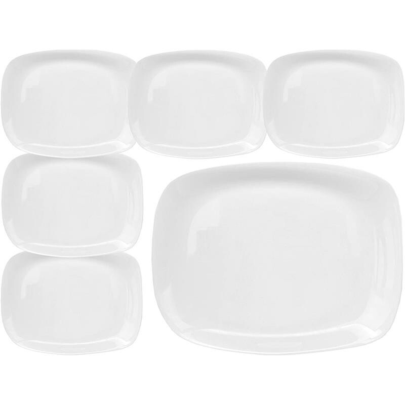 SET DA 6 PIATTO RETTANGOLARE PIANO LINEA PARMA GRANDE 24 X 34 CM