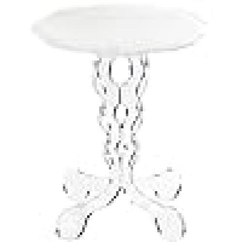 Iplex Design Arabesco Small Comodino/Tavolino in Plexiglass, Bianco