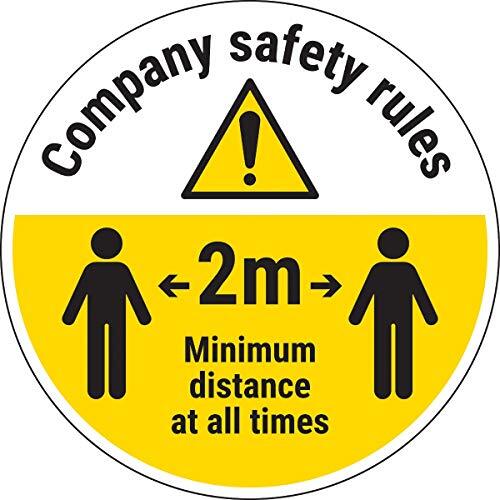 V Safety CV005BB-FS V Safety Company Rules  Keep 2 m Distance 300 mm x 300 mm a