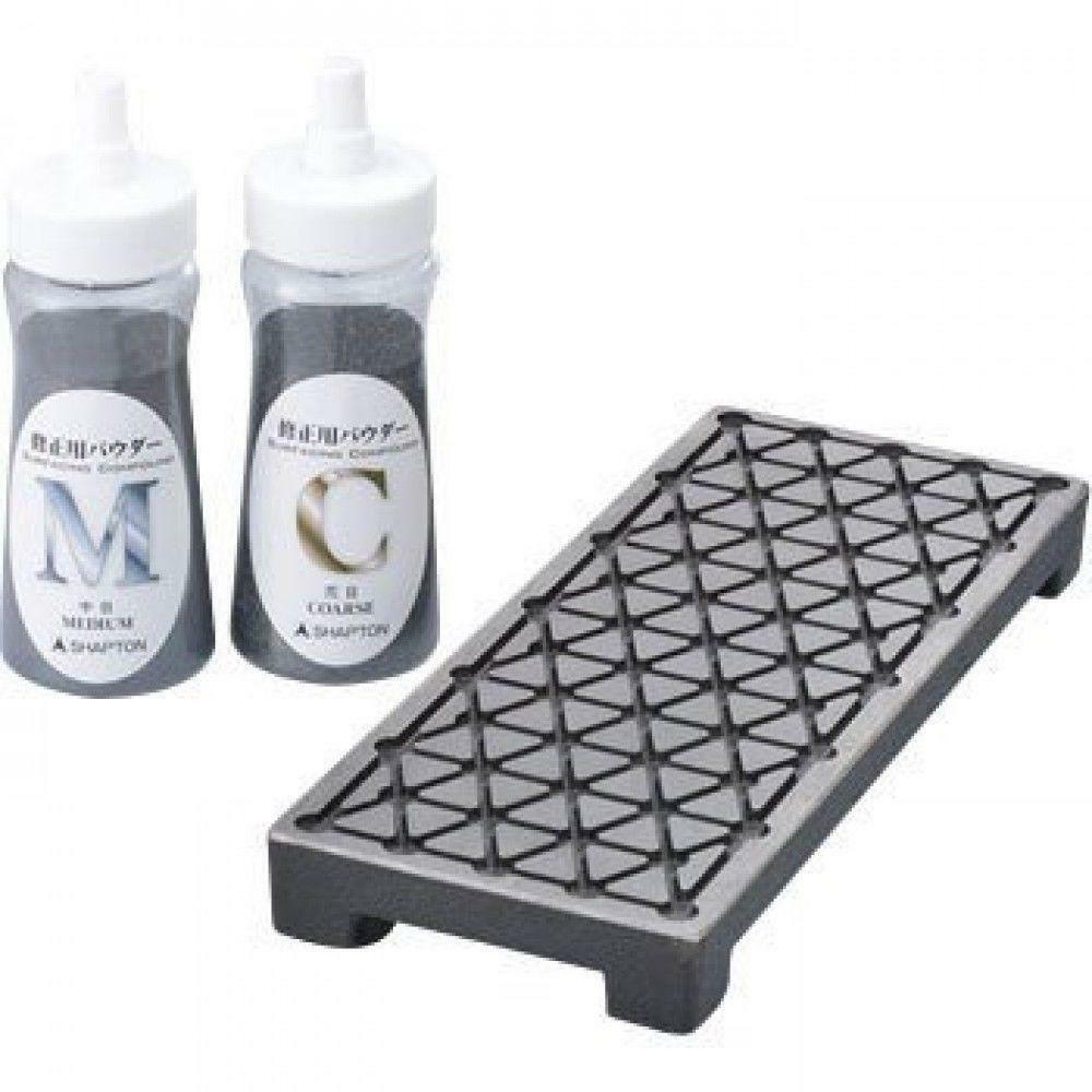 Placca di lappatura Shapton Whetstone Restore Planer NAORU con polvere *Spedi...