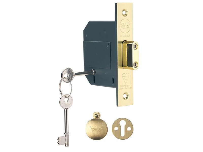 Yale Locks PM562 Hi-Security BS 5 Leva Mortasa Punto Morto 68mm 2.5in Lucido Br