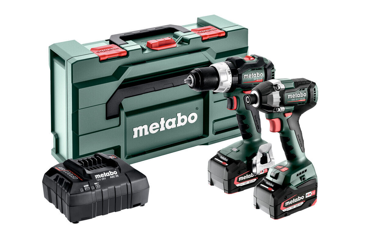 Metabo SB 18 LT BL + SSD 18 LT 200 BL + 2×5,2Ah 18V  Combo Set 2.8.8 Metabox