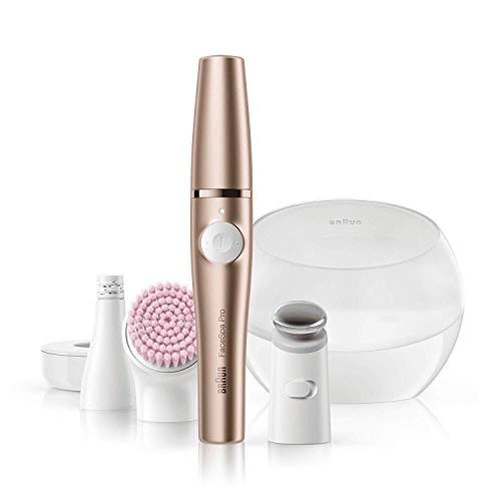 Braun FaceSpa Pro 921 Epilatore Elettrico Donna Bronzo 3 In 1, Epilatore per il