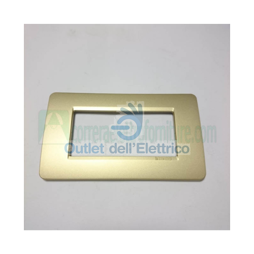 BTICINO MATIX PLACCA 4 POSTI/MODULI GOLD AM4804GL PLACCHE MATIX