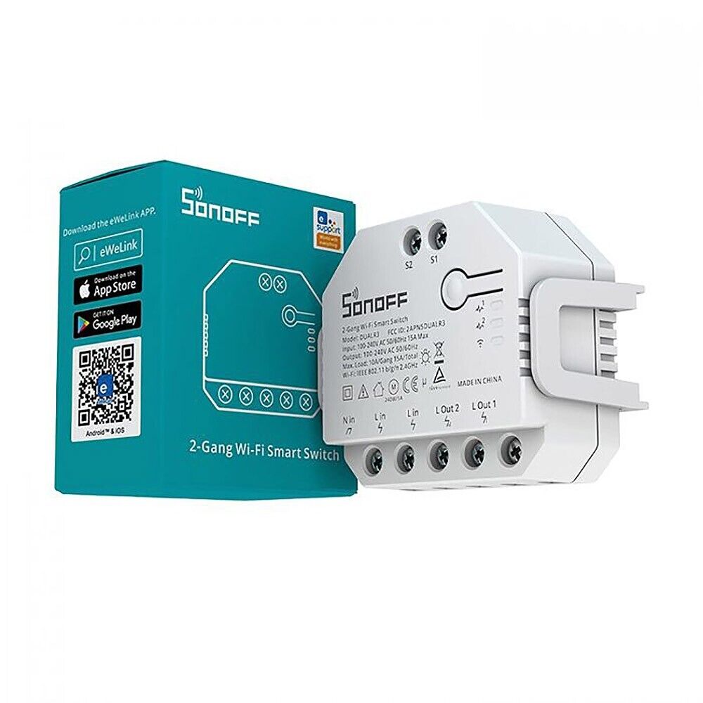 Sonoff Dual R3 Modulo Intelligente  APP Controllo Vocale Automazione Domestica