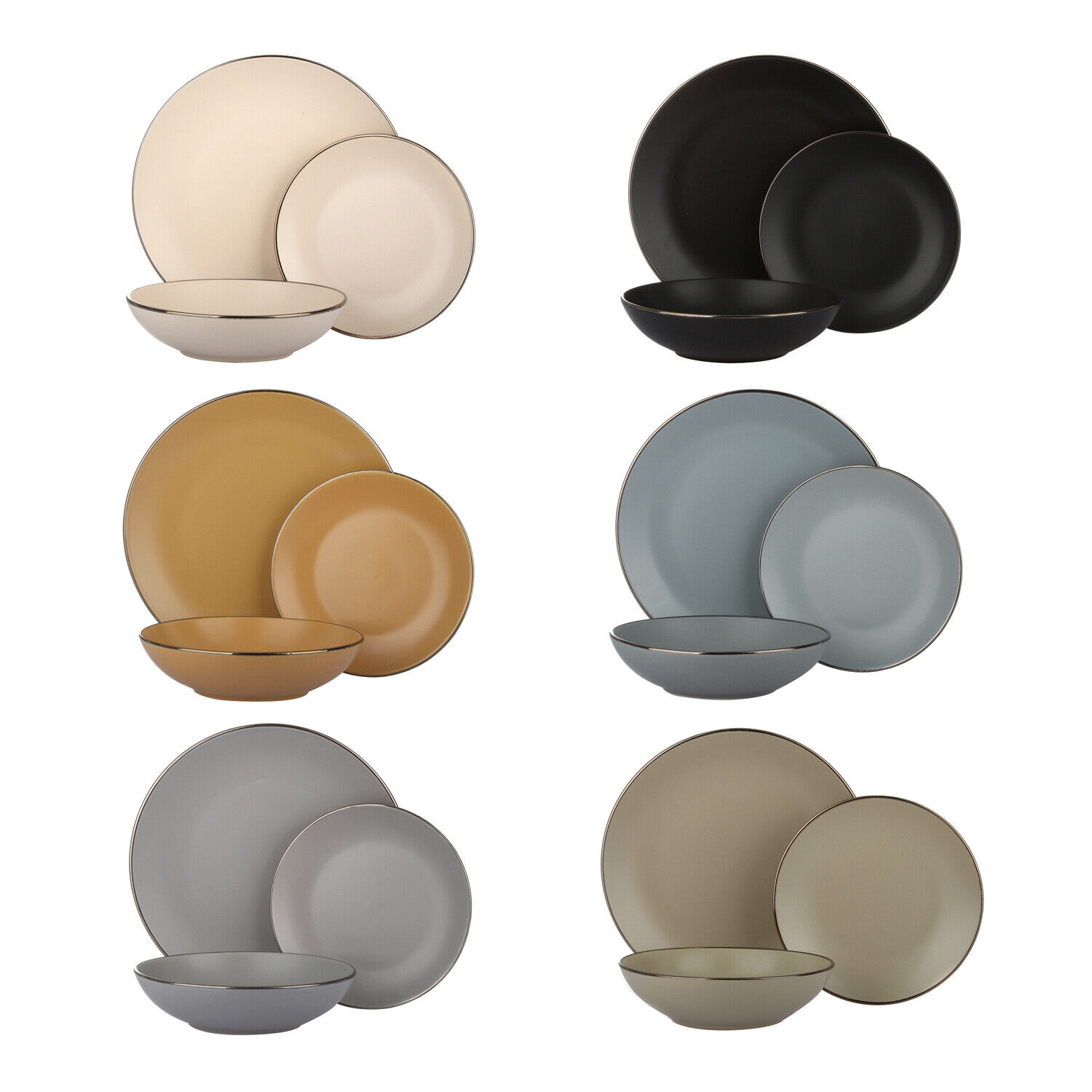KASANOVA Servizio 18 piatti in Stoneware Sahara multicolore Tavola