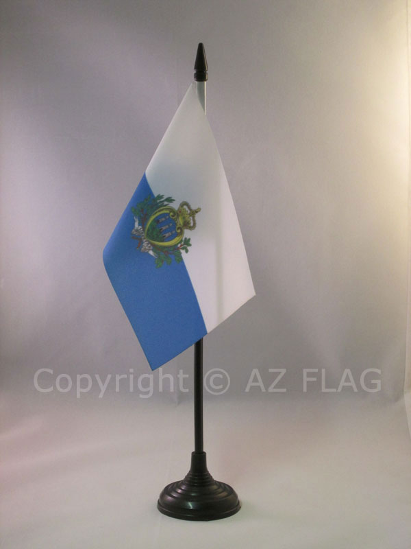 BANDIERA DA TAVOLO SAN MARINO 15x10cm - PICCOLA BANDIERINA SAMMARINESE 10 x 15 c