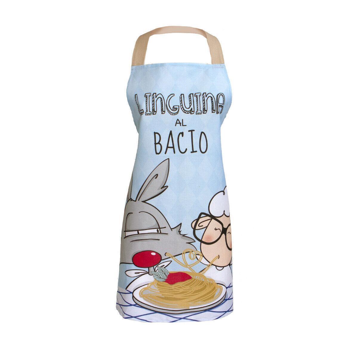 Grembiule da cucina cuoco uomo donna scherzo divertente Linguina al Bacio