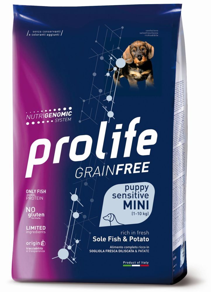 PROLIFE DOG Grain Free Sensitive Sole Mini Puppy Pesce e Patate 600gr
