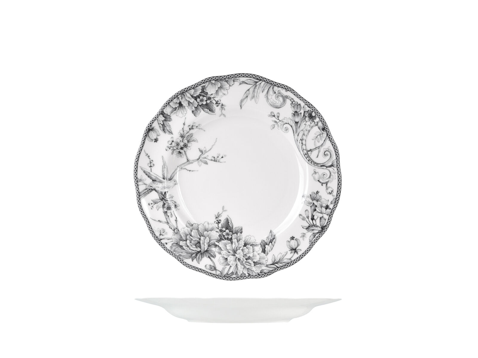 H&H set 6 piatti fondi Mayfair in porcellana cm 22,5