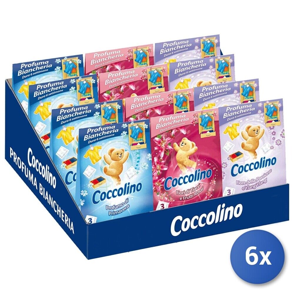 6x Coccolino Sacchetti Profumati 3 Buste (MISTO FRAGRANZA)