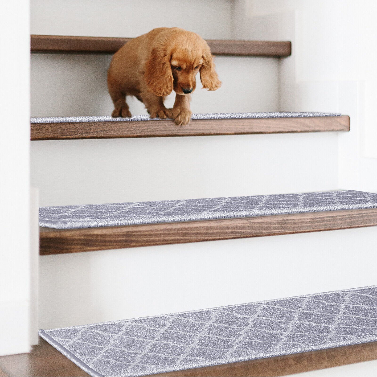 VEVOR Tappetini per Scale Interne Antiscivolo 71,2x22,8 cm Grigio 15 Pz di Casa