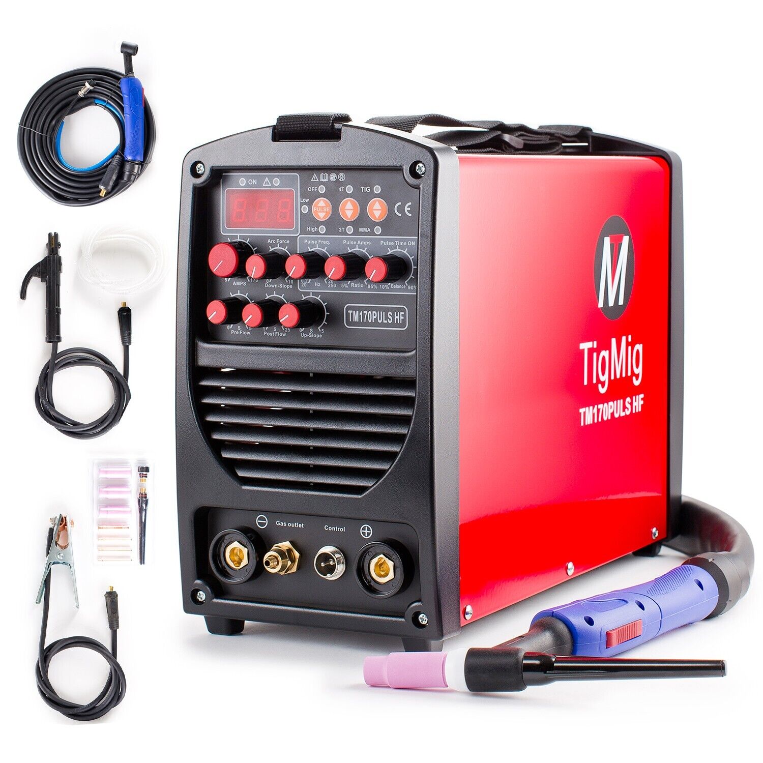 TIGMIG Saldatrice inverter TIG PULSATA TM 170 PULS, HF start, professionale wig