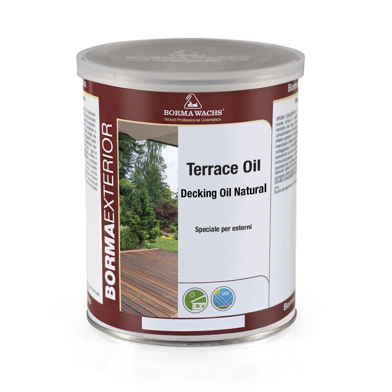TERRACE OIL 1LT - DEKING OIL - OLIO PROTETTIVO LEGNO PER ESTERNI TRASPARENTE- BO