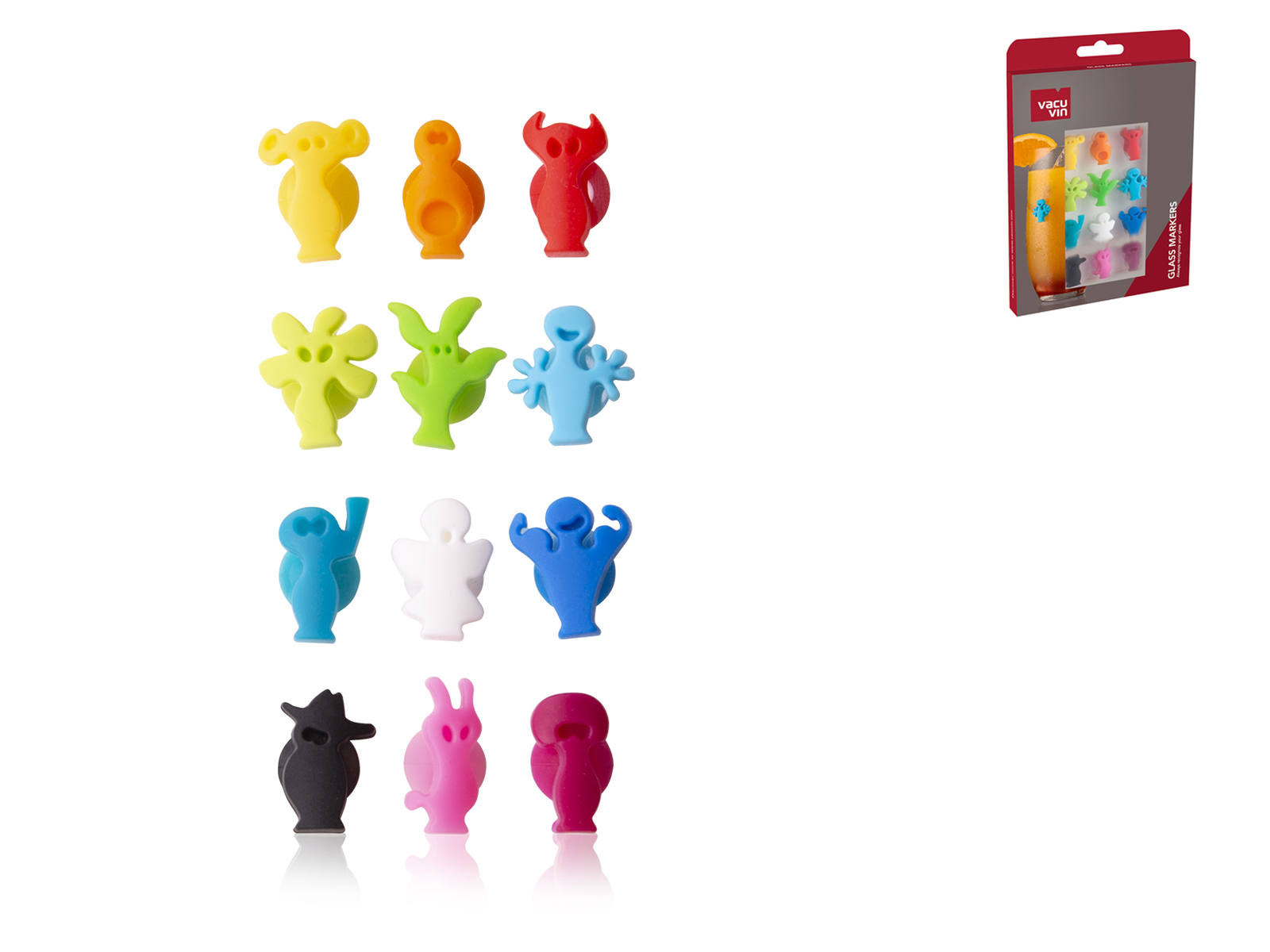 VacuVin set 12 decora bicchieri