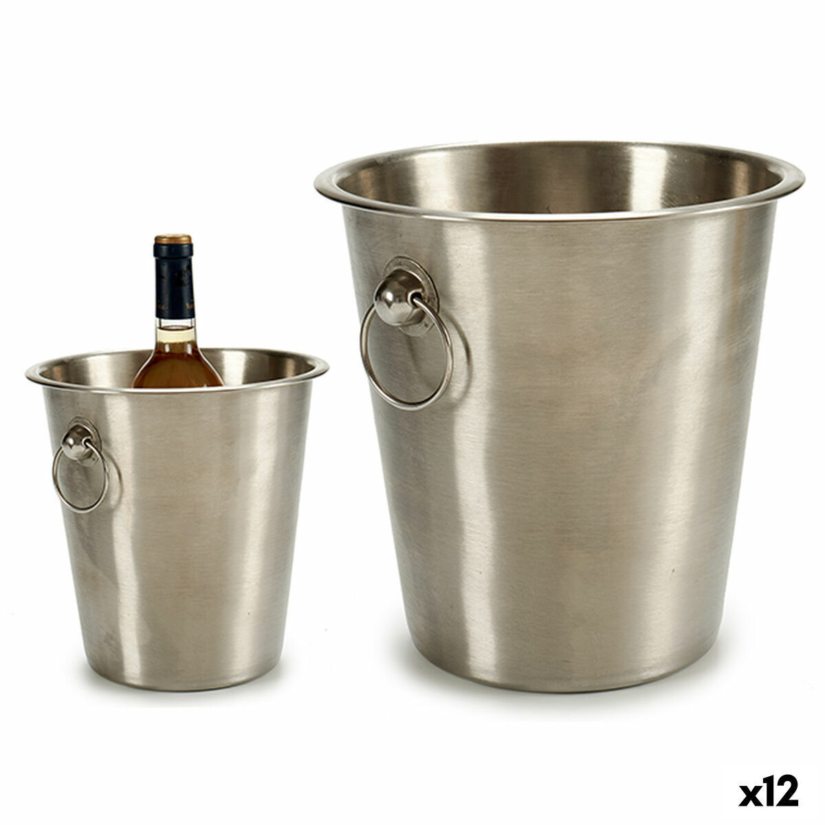 Secchiello per il ghiaccio Argentato Acciaio inossidabile 4,5 L 22 x 21 x 22