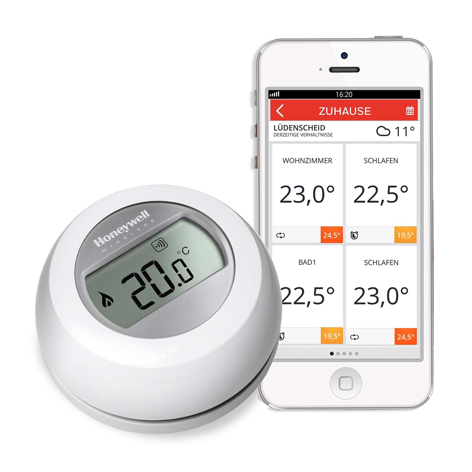 Honeywell T87RF2059 Evohome Funk, Termostato ambiente