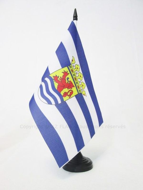 BANDIERA DA TAVOLO PROVINCIA DI ZELANDA  21x14cm - PICCOLA BANDIERINA ZEELAND -