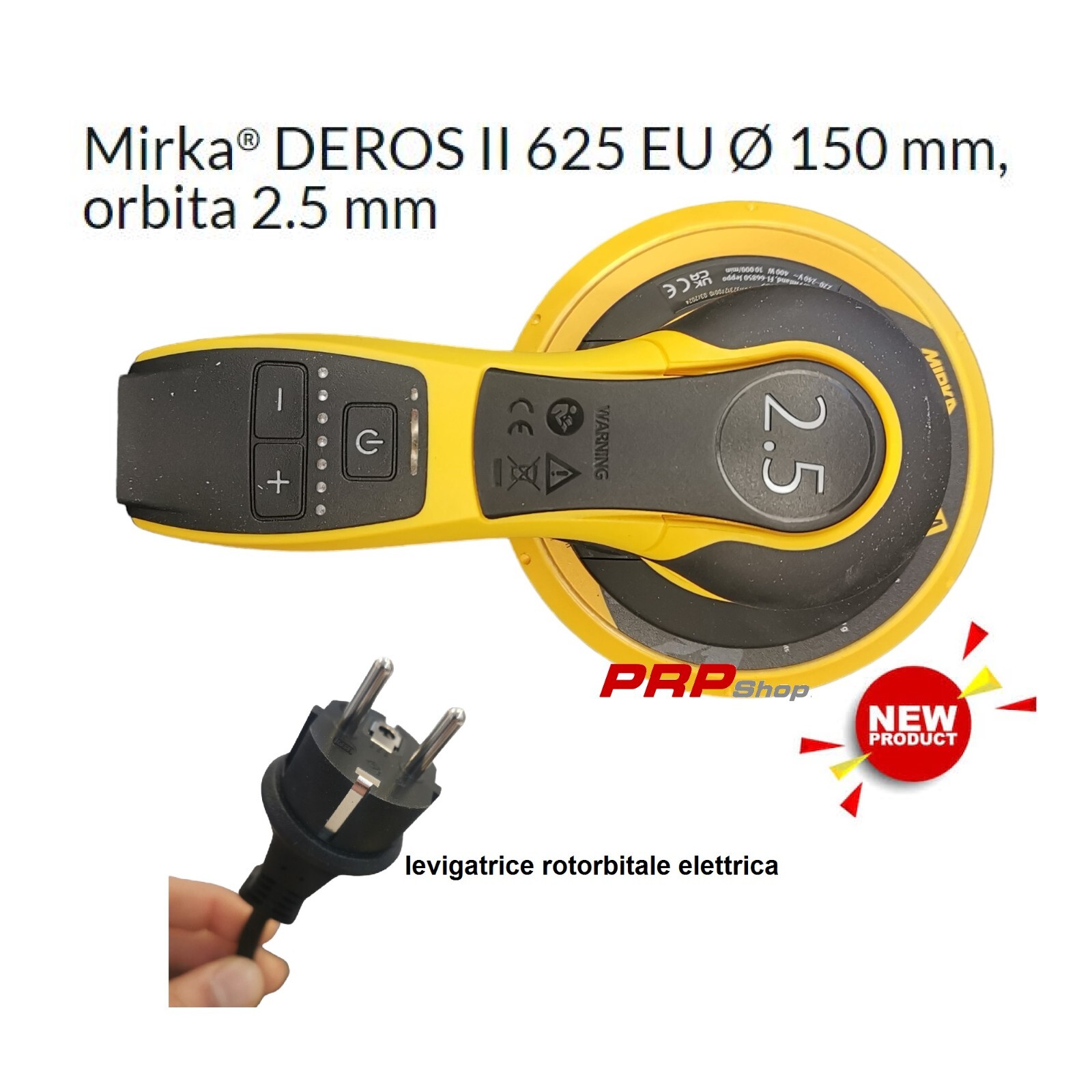 Mirka DEROS 625CV con Aspirazione Orbita 2,5mm Levigatrice Rotorbitale Elettrica