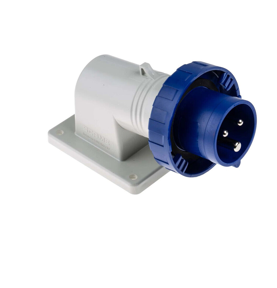 SPINA DA INCASSO 90° 2 POLI + TERRA 16A IP67 6H SCAME PARRE 247.1693