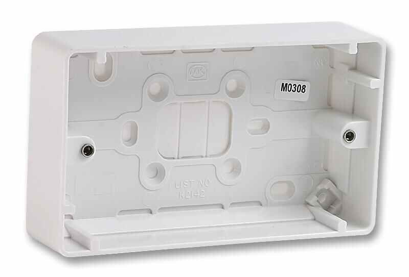 MK - Logic Plus 2 Gang Surface Pattress Box, 30 mm