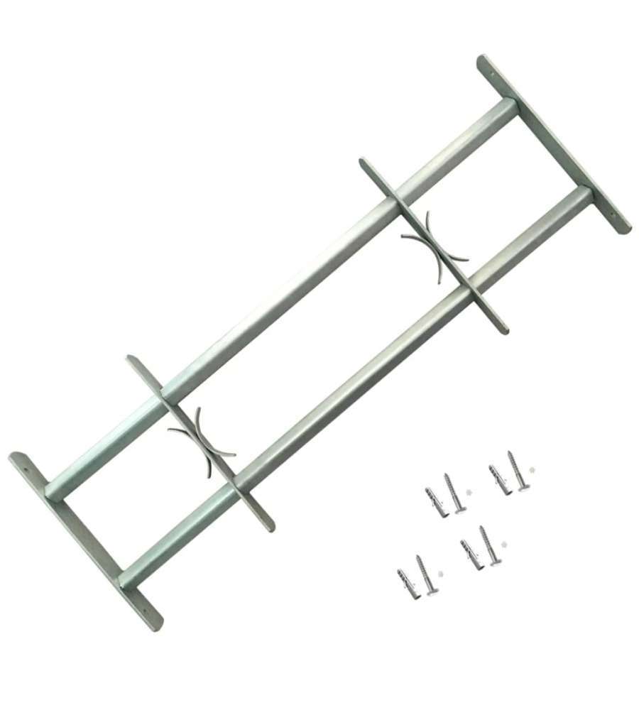Grate per Finestre Regolabili 2 Barre Trasversali 500-650 mm