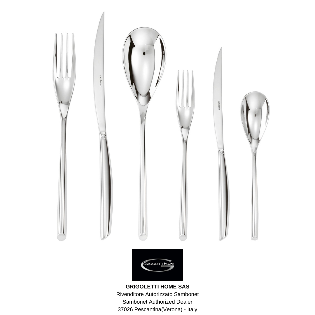 Sambonet - Bamboo Acciaio inox - Set Posate 36 pezzi per 6 persone - Rivenditore