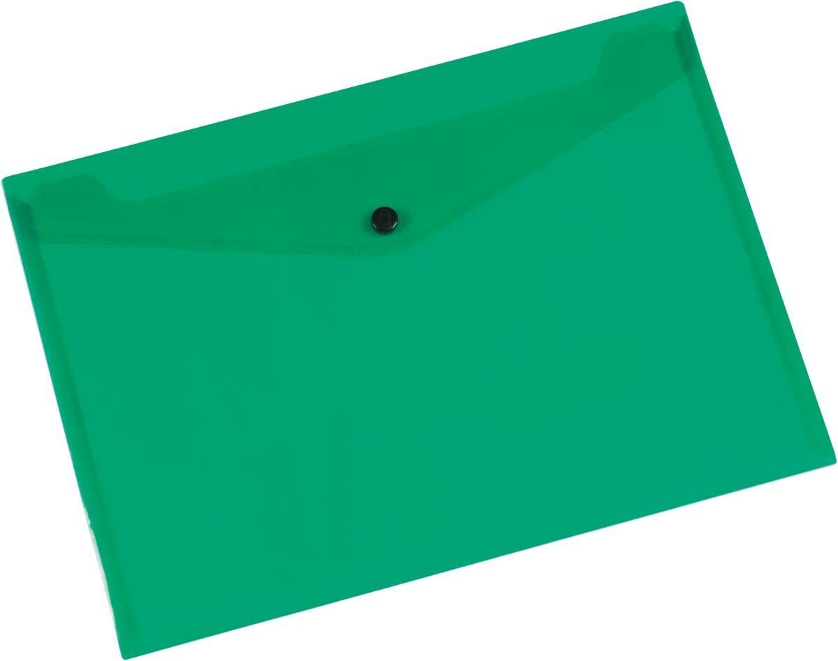 Q-Connect Polypropylene A4 Document Folder - Green, Pack of 12 Green 12 Single