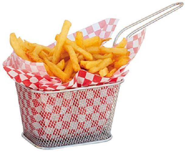 Garcia de Pou Square mini Fryers in scatola, 10 x 10 x 7.5 cm, in acciaio INOX,
