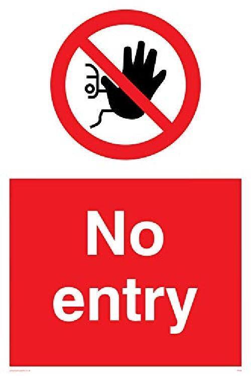 Viking segni pa26-a2p-v"No Entry Sign, vinile, 600 mm altezza x 400 mm larghezza