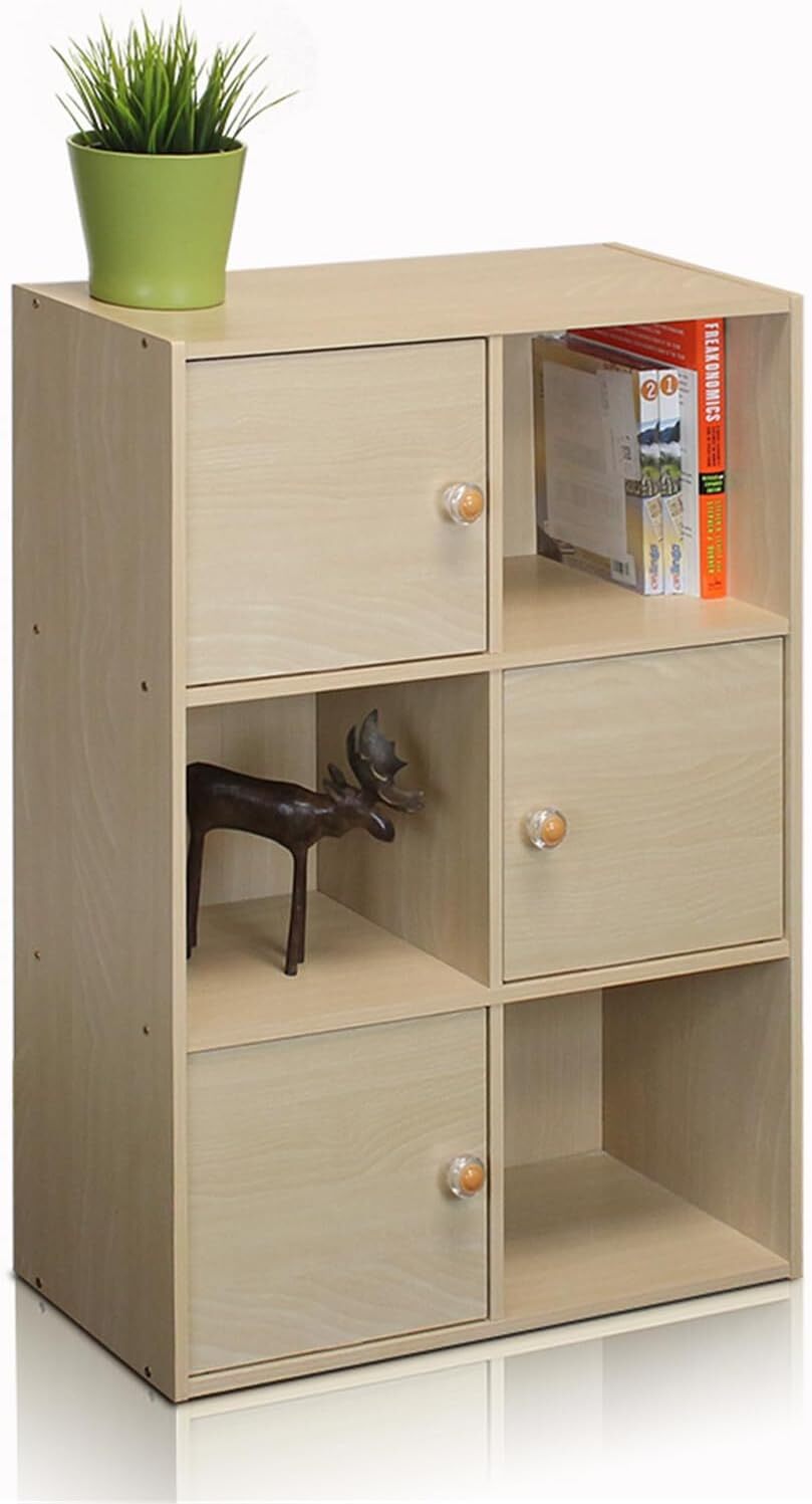 Furinno Mobiletto con Cassetti, Legno, Beige 3x2 Column, (Steam Beech)