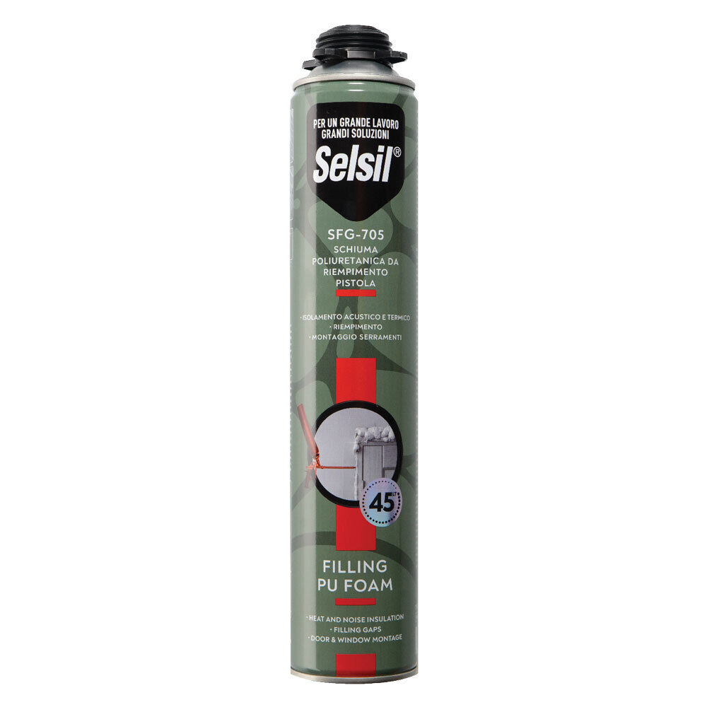 SELSIL  -- SCHIUMA POLIURETANICA 'SFG-SFM' 'SFG-705' ml 750 - per pistola  -- PZ