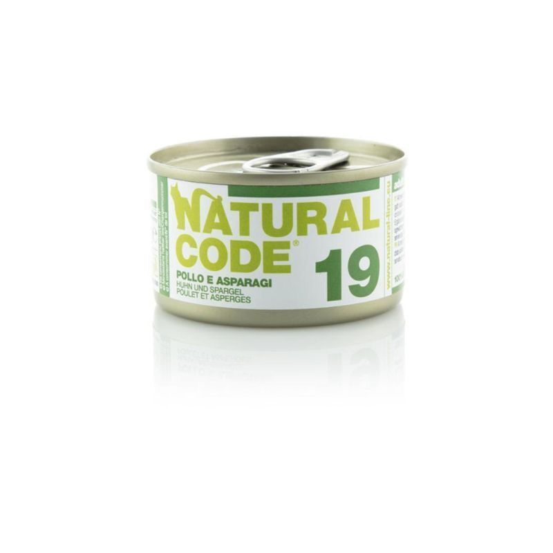 Natural code 19 pollo e asparagi 85gr