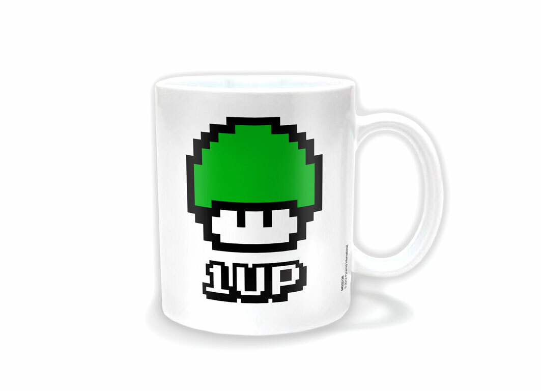 Tazza "1UP" - Design Funghetto dei Videogiochi