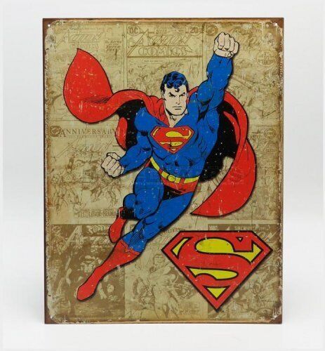 EDICOLA D1825 ACCESSORIES - METAL PLATE - SUPERMAN - BEIGE RED BLUE - 1/1