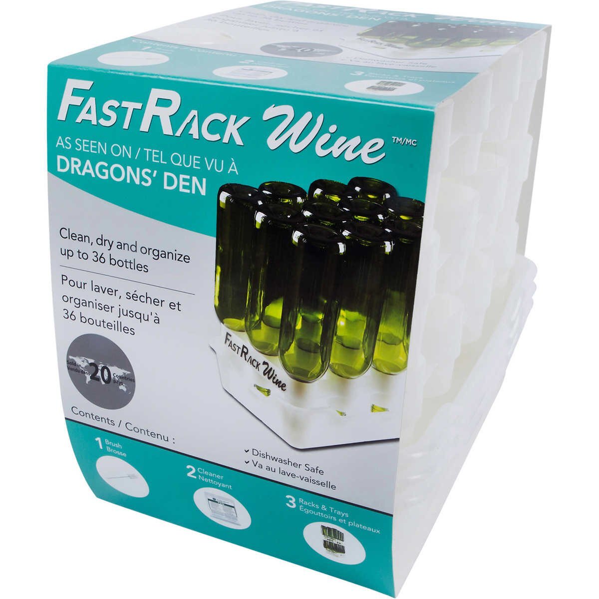 FASTFERMENT FastRack-Portabottiglie e Vassoio per Bottiglie di Vino/Bomber...